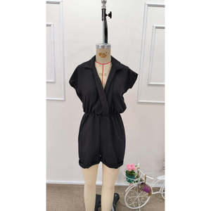 Combinaison courte à manches courtes et col enroulé pour femme, 33583 - Product Image 6