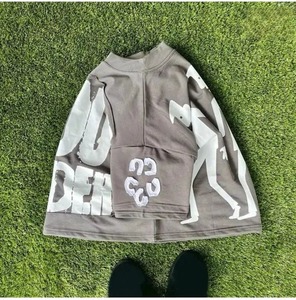 T-shirt à col rond délavé à l'acide de haute qualité pour hommes T-shirt en tricot décontracté de coupe régulière Design personnalisable en gros - Product Image 6