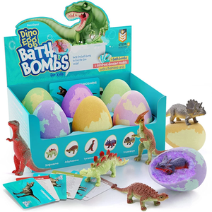Bombas de Baño con Huevos de Dinosaurio y Sorpresa en el Interior para Niños - Paquete de 6 Huevos de Juguete - Product Image 1