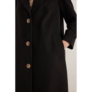 Abrigo Reversible Cruzado Negro para Mujer, Estilo Cola de Golondrina, Cortavientos, Impermeable, Transpirable, Formal, Otoño Invierno, Talla XL - Product Image 5