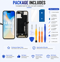 Écran tactile OLED souple de 6,7 pouces avec numériseur, ensemble d'affichage de remplacement, pièces de réparation pour téléphone portable pour iPhone 14 Pro Max