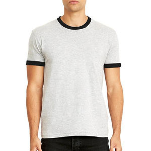 Ringer Tee - Tri-blend T Shirts Ringers Cotton Heavyweight Oversized Blank Ringer Custom Wholesale Ribbed Ringer T Shirt - Product Image 1