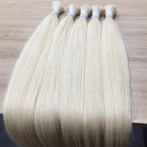 100% extensions de cheveux vietnamiens humains bruts os droit vague profonde lâche avec dentelle HD couleur blonde en vrac pour les femmes - Product Image 1