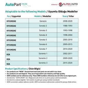 Clips de garniture de porte pour Hyundai, Kia - 50 pièces - Product Image 2