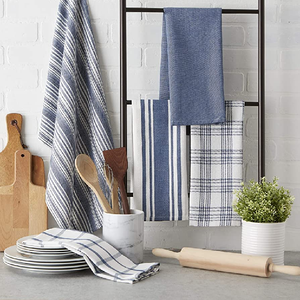 Usine en gros multicolore 100% coton biologique Gots certificat cuisine nettoyage utilisation poids lourd personnalisé ensemble de serviettes de cuisine - Product Image 1