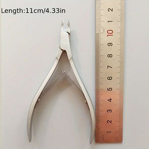 1 pièce Pince à cuticules en acier inoxydable, outil de manucure et pédicure de précision pour l'élimination des peaux mortes, soin des ongles, pince podologique, outils OEM - Product Image 6
