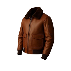 Chaqueta de Aviador para Hombre de Piel de Oveja con Forro Grueso y Suave de Borrego para un Calor Confiable y una Experiencia Premium de Invierno - Product Image 6