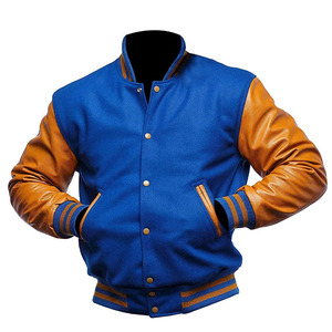 Comfortable Fit Winter Wear Best Style With Knitted OEM Service Mens Varisty Jacket With Snap <b>Buttons</b> - Product Image 1