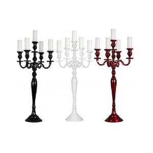 Tall Metal <b>Candle</b> Holder Nickel Modern 5 Arms <b>Tea</b> <b>Light</b> Holder Long Stem Candelabra for Home Decoration Centerpiece Wedding - Product Image 4