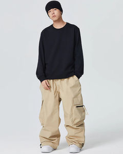 Pantalons de ski baggy pour hommes sur mesure, vente en gros, pantalons de snowboard d'hiver personnalisés, imperméables, respirants, avec poches zippées, pantalons de ski baggy pour hommes - Product Image 4