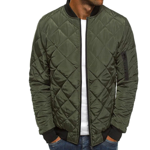 Veste bomber pour homme en gros, bonne qualité, légère, fermeture éclair, impression de logo personnalisée, vêtements décontractés, fourniture OEM, veste bomber - Product Image 3