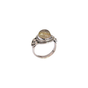 Wholesale Silver & Golden Rutile <b>Quartz</b> Gemstone <b>Ring</b> for Weddings Parties & Anniversaries-Healing Stone Gift - Product Image 1