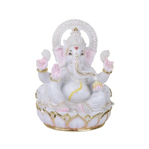 รูปปั้นพระพิฆเนศหินอ่อนรูปพระพิฆเนศสำหรับห้องพูจาของขวัญทางจิตวิญญาณ - Product Image 2