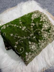 Dernier élégant Designer indien traditionnel lourd Fendy Satin tissu Sari exclusif fête de mariage vêtements de mariage ethnique Blouse femmes - Product Image 6