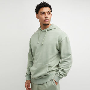 เสื้อสเวตเตอร์มีฮู๊ดของผู้ชาย,เสื้อสเวตเชิ้ตไม่มีลายโลโก้ทรงหลวมลำลองใส่ได้ทั้งชายและหญิง - Product Image 2