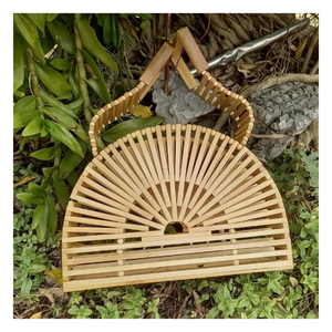 กระเป๋าโท้ทไม้ไผ่ที่ทำด้วยมือแข็งแรงและกว้างขวางสัมผัสงานศิลปะที่ไม่เหมือนใครเหมาะสำหรับการเดินทางชายหาดการเดินทางหรือการช้อปปิ้งในฤดูร้อน - Product Image 3