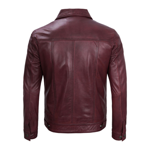 Haute qualité 2025 hommes Style Vintage en détresse délavé véritable veste en cuir de vachette pour hommes - Product Image 6