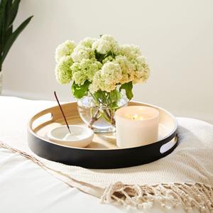 Juego de artículos para el hogar, hermosa bandeja de bambú hilado lacada para decoración de encimera de cocina, bandejas de almacenamiento sostenibles - Product Image 2