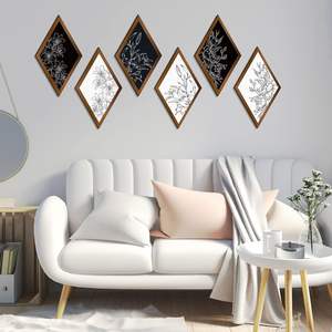 6 piezas Boho decoración de pared Granja Hogar Floral pared arte impresión Tribal occidental decoraciones flor colgante - Product Image 3