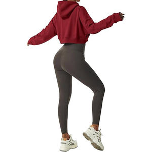 เสื้อฮู้ดแฟชั่นผู้หญิง เสื้อฮู้ดสั้นเซ็กซี่ เสื้อครอปผ้าฝ้าย แขนยาว สตรีทแวร์ สบายๆ - Product Image 4