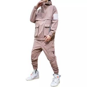 ชุดวอร์มกันลม2ชิ้นสำหรับผู้ชายชุดวอร์มสำหรับฤดูใบไม้ร่วงฤดูหนาวและโลโก้ออกแบบได้ตามต้องการ - Product Image 4