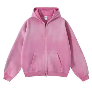 Personnalisé 2025 Hommes Surdimensionné Lavage À L'Acide À Capuche De Haute Qualité Vintage Lavé French Terry 100% Coton Sweats Fermeture Éclair Hiver - Product Image 3