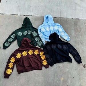 Chándal Personalizado de Nueva Llegada con Apliques Bordados, Lavado Ácido, Peso Pesado, Precio Bajo, 100% Algodón, Calidad Premium - Product Image 5