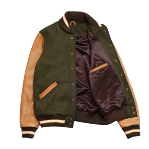 Latest Plus Size Men's Bomber Baseball Varsity <b>Jacket</b> <b>Canvas</b> Stand Collar Breathable Vintage Custom Embroidery Logo 2026 - Product Image 3