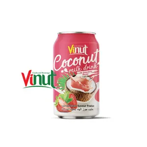 草莓风味的优质产品Vinut椰奶对健康有益畅销自有品牌原始设备制造商BRC清真