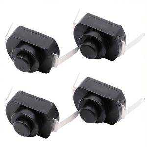 20 PCS YT-1208-YD Bent Feet Black <b>LED</b> <b>Flashlight</b> with Push Button Switch - Product Image 2