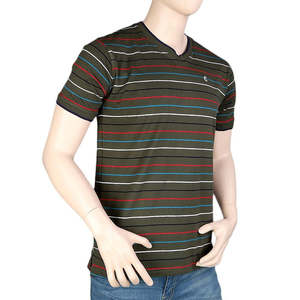 Camiseta de manga corta con cuello en V para hombre - Multicolor - Product Image 1