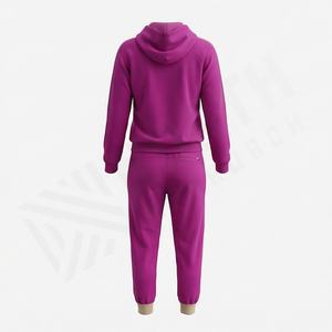 Conjuntos Deportivos de Felpa de Algodón Puro para Mujer, Elegantes, con Etiqueta de Logotipo Personalizable, de Alta Calidad, Suaves y Cálidos para Gimnasio - Product Image 2