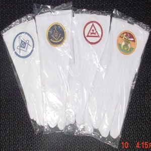 Gants de cérémonie maçonniques en coton 100 %, couleurs personnalisées, durables, séchage rapide, pour le sport, toutes saisons, extérieur, formel – Vente en gros - Product Image 3