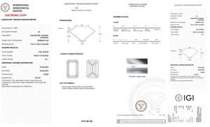IGI Certified Fancy Vivid Blue 2 quilates Emerald Cut VS Loose Lab Grown Diamond Blue Emerald Cut Lab Grown Diamond Ring/Collar - Product Image 2