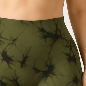 Pantalones cortos de yoga sin costuras de cintura alta para mujer OEM Activewear Scrunch Butt Sportswear Gym Workout Biker Shorts Leggings de patrón sólido - Product Image 4