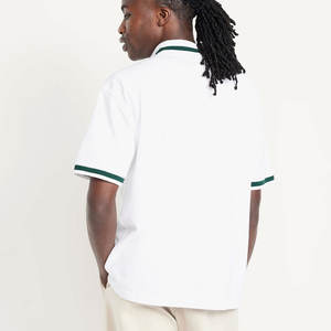 Polo personalizado de mezcla de algodón de alta calidad camiseta de negocios transpirable manga corta suéter de punto hombres cremallera polos - Product Image 2