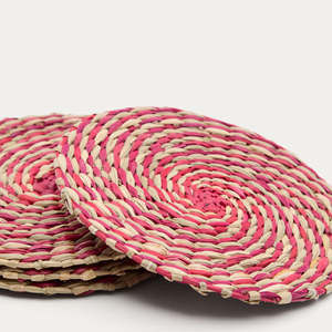 Wholesale Manufacturer Seagrass <b>Coaster</b> Handwoven Round Drink Mat Eco Friendly Custom Order Bulk Supplier Made in Vietnam - Product Image 1
