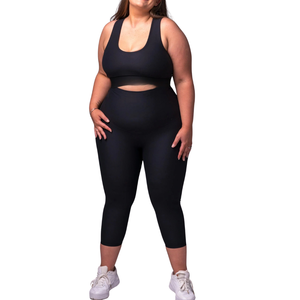 Conjunto de Yoga de Talla Grande con Soporte Alto, Tejido Elástico de Compresión, Ropa Deportiva Activa para Entrenamiento en el Gimnasio para Mujer - Product Image 3