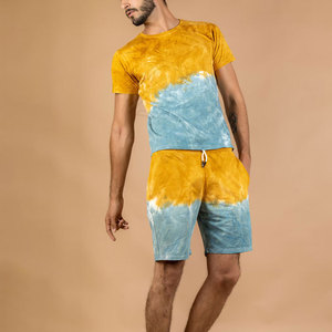 Ensemble court décontracté pour homme, taille plus, été, avec logo personnalisé, respirant, deux pièces, coupe confortable, 100% coton, séchage rapide - Product Image 1