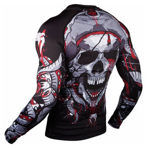 MMA BJJ manga larga Rash Guard camisa de compresión de secado rápido ajuste ropa de gimnasio personalizado Jiu Jitsu Kimono Stretch De Jiu Jitsu Kimono - Product Image 4