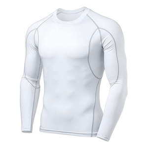 Sérigraphie Spandex/Polyester Rash Guard MMA BJJ Chemise de compression à manches longues Gym Training Quick Dry Lightweight - Product Image 6