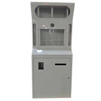 Cabinet intégré de kiosque d'interaction publique d'ouvertures de façade avec la fabrication cachée de tôle de boîte de gestion de câblage