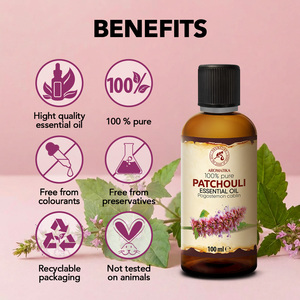 Aromatika Aceite Esencial de Pachulí 100% Puro 100ml Aromaterapia Natural Piel Seca Aroma Dulce Destilado al Vapor - Product Image 2