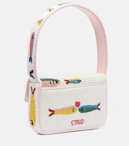 <b>Pink</b> Stripe Strawberry Beaded Shoulder <b>Bag</b> Fruit Embroidery Flap Handbag Glass Seed Bead Clutch Purse Women Handmade Satchel <b>Bag</b> - Product Image 3