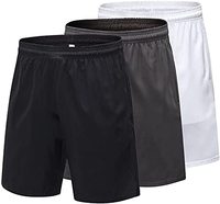 Shorts de sport d'été pour hommes en tissu Oxford tissé, couleur unie, séchage rapide, respirant, décontracté, taille mi-haute, pour la course et le fitness
