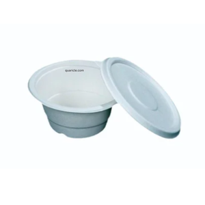 Cuencos modernos desechables a prueba de fugas blancos de 500ml de calidad de exportación bagazo de pulpa de caña de azúcar para sopas ensaladas para llevar hoteles hogares - Product Image 1