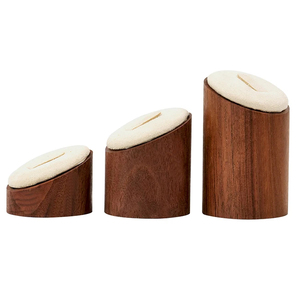 Soporte de exhibición de joyería creativa de madera de nogal Premium para anillos, pulseras, organizador de joyería de encimera, Color personalizado, uso doméstico - Product Image 5