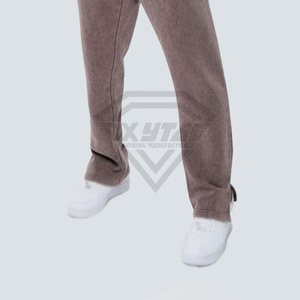 OEM venta al por mayor personalizado bordado hombres ácido lavado chándal 100% algodón precio bajo al aire libre chándal para correr para el invierno - Product Image 5