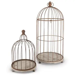 Handmade Decorative Metal Bird Cage for Home Garden Usage Metal Cages with Antique Finishing Wholesaler Supplier