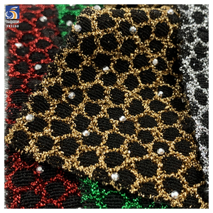 YX1288 180gsm Kain Jacquard Lurex Motif Ular yang Sedang Populer dengan Batu 3D, Kain Jacquard Khusus untuk Tekstil Rok - Product Image 5